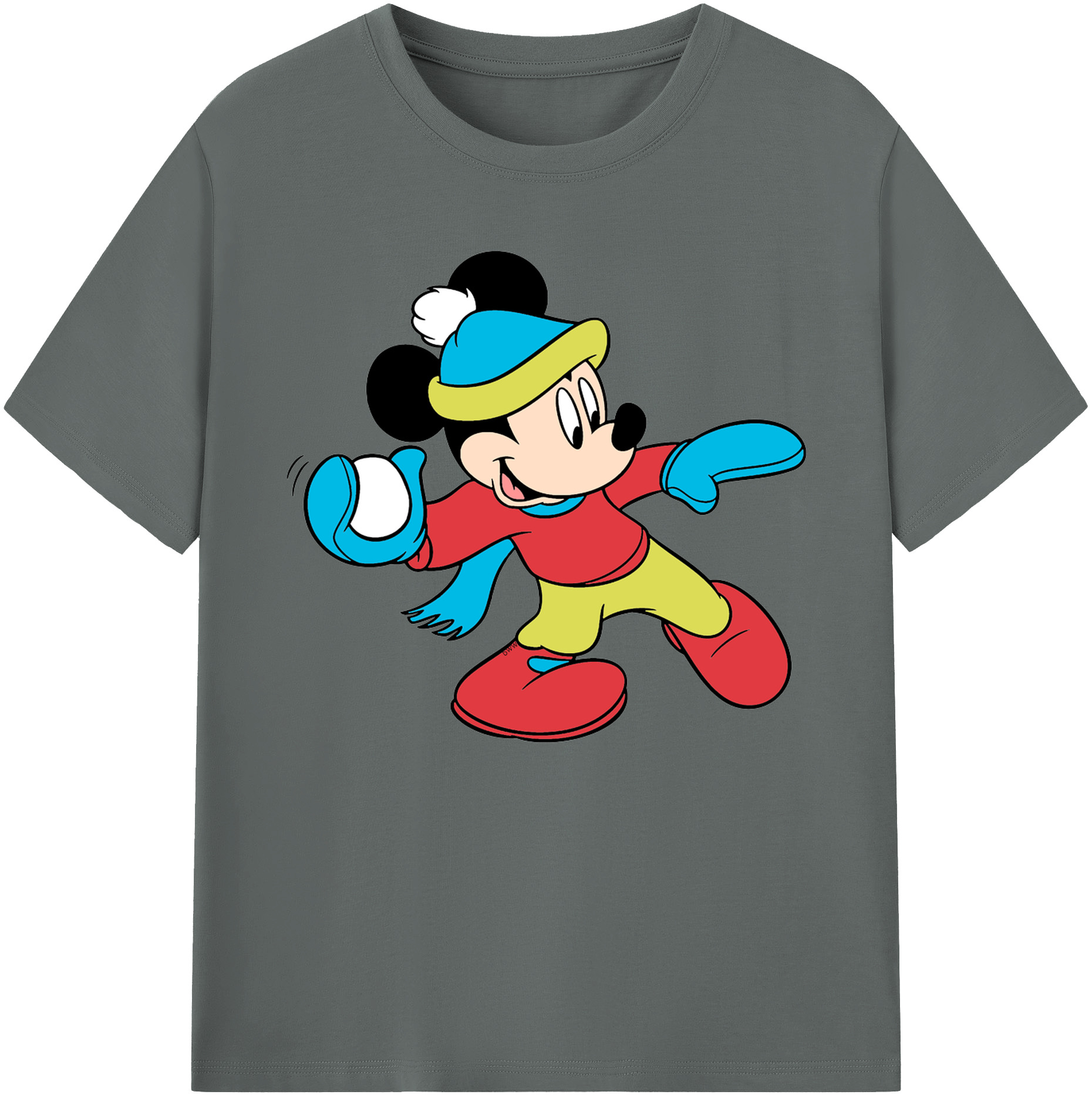 ミッキーマウス Mickey Mouse 綿100％ メンズ半袖Tシャツ｜肌触りやわらか＆通気性